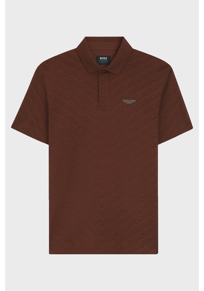 Boss % 100 Pamuk Regular Fit Düğmeli Polo Erkek Polo 50565174 214 Kahve