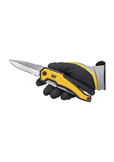 Da980045 9 In 1 Çok Fonksiyonlu Katlanabilir 27cm Paslanmaz Çelik Sarı Kamp Çakısı Bıçağı + Taşıma Kılıfı