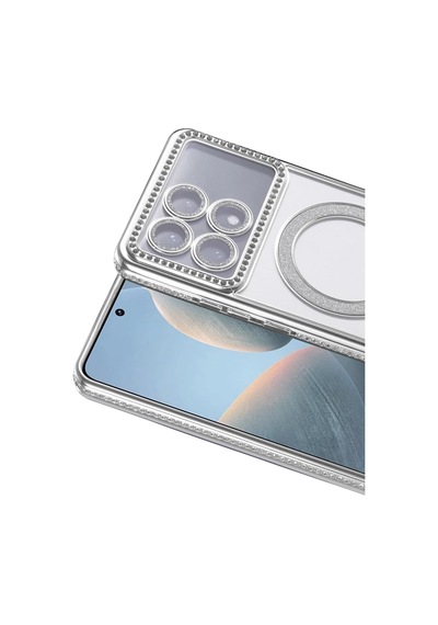 Xiaomi Poco X6 Pro Joke Simli Magneticsafe Kılıf - Gümüş -