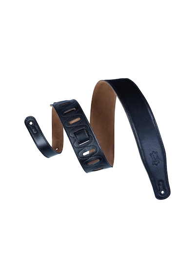 Levy's Leathers 6,35 Cm Ekstra Uzun Ve Dolgulu Giysi Deri Gitar Askısı Ayarlanabilir 94 Cm - 160 Cm Siyah M26gf-xl-blk