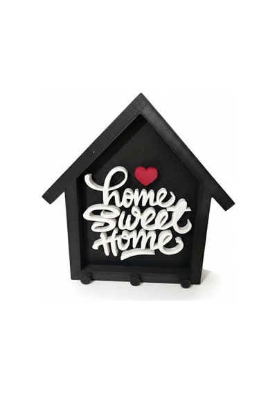 Home Sweet Home 3d Baskı Dekoratif Duvar Anahtarlığı 17.5 X 17 Cm