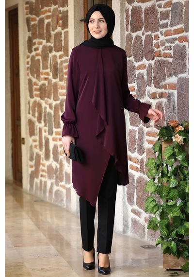 Esilanur Arya Tesettür Tunik Mürdüm