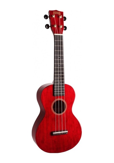 Mahalo Hano Series Concert Ukulele Wine  Red