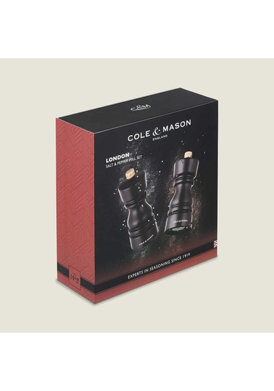 Cole & Mason H233017 London Çikolata Renkli Ahşap Tuz Ve Biber Değirmenleri 130mm Çok Renkli