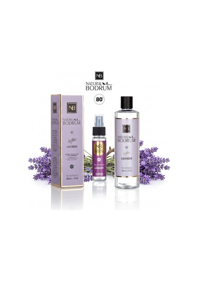 Lavander Kolonya İkili Set 400 Ml Dökmeli + 60 Ml Sprey Cep Boy %80 Alkollü