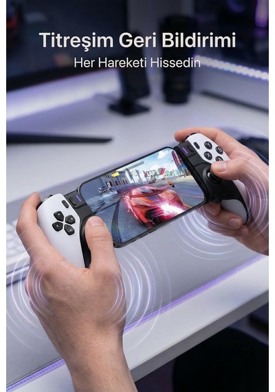 S5 Mobil Oyun Kolu &amp Gamepad Dönüştürücü - Android, İos, Pc Uyumlu - Type-c Bağlantı &amp Titreşimli