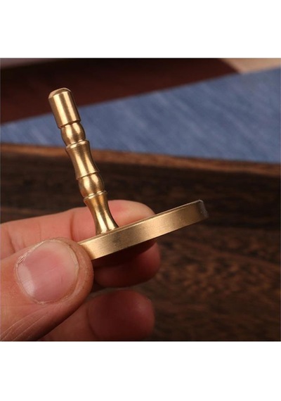 Mühür Mumu Pirinç Damga 50mm 3d Su Zambağı B Desen Pirinç Saplı Karışık