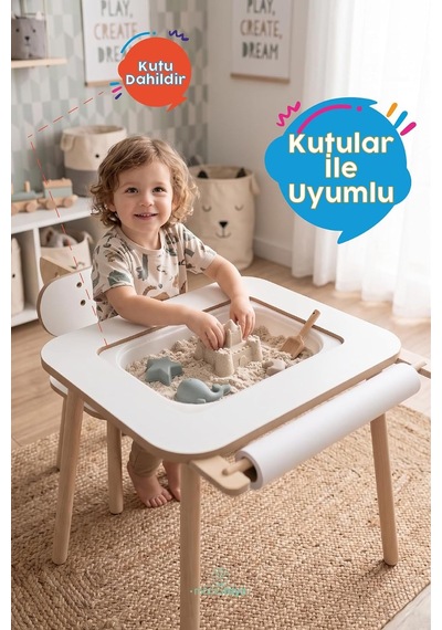Mamatoyz Unitable Ahşap Çalışma Ve Oyun Masa Ve Tabure Çok Renkli Mamatoyz Unitable Ahşap Çalışma Ve Oyun Masa Ve Tabure Çok Renkli