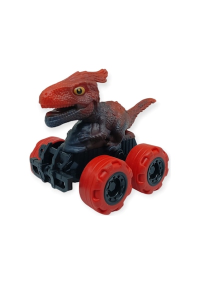 Sürtmeli Dinazor Arabalar 12 Cm - H-20 - Kırmızı Parasaurolophus Lisinya