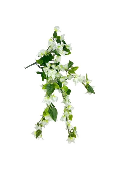 Yapay Çiçek Beyaz Begonvil Çiçeği 8dallı 70cm Sarkan Çiçek