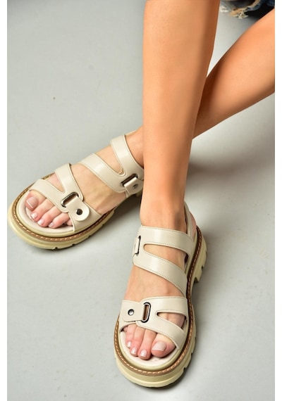 Fox Shoes S996075509 Bej Kadın Sandalet Bej