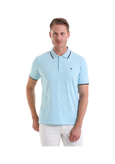 Hatemoğlu Mavi Regular Fit Düz 100% Pamuk Polo Yaka Tişört Mavi Hatemoğlu Mavi Regular Fit Düz 100% Pamuk Polo Yaka Tişört Mavi