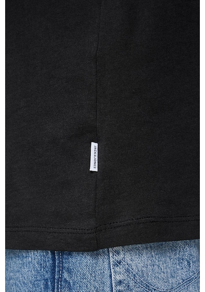Jack & Jones Jack Jones Erkek Bisiklet Yaka Tişört 12156101 Siyah