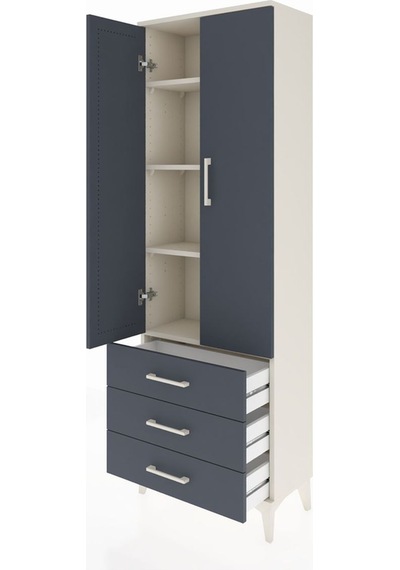 Arges Dolap 4 Raflı 3 Çekmeceli 2 Kapaklı 60x30x182 Aytaşı-an... Aytaşı