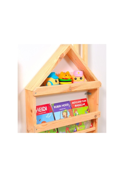 Markaawm Çocuk Odası Eğitici Montessori Mobilya Kitaplık Raf Duvar Rafı 4 Çok Renkli