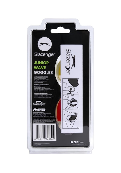 Slazenger Junior Yüzücü Gözlüğü Wave 2546 Smoke Yellow Red Çok Renkli