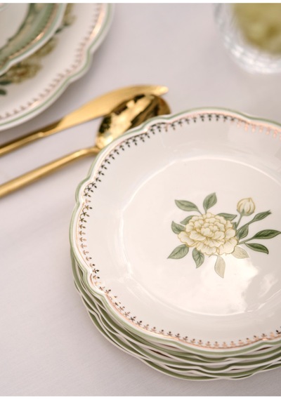 Bella Maison Rebecca New Bone 24 Parça 6 Kişilik Yemek Takımı Çok Renkli