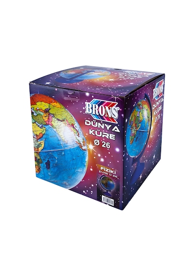 Brons 26CM Çaplı Fiziki Yerküre Br-804