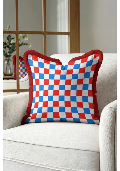 Retro Ekose Geometrik Kare Desenli Saçaklı Yastık Kılıfı - Mozaik Mavi Bordo Püsküllü Kırlent Kılıfı Derin Rota Lime Retro Ekose Geometrik Kare Desenli Saçaklı Yastık Kılıfı - Mozaik Mavi Bordo Püsküllü Kırlent Kılıfı Derin Rota Lime