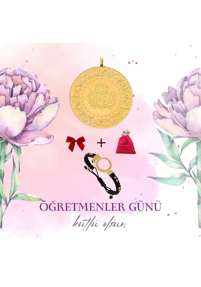 Çeyrek Altın Eski Tarihli Kulplu 22 Ayar Öğretmenlere Özel Bileklik Hediye
