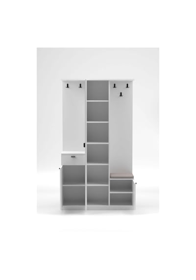 Harmony Partmanto Vestiyer Ayakkabılık 106x190x39 Cm Beyaz - Modern Tasarım