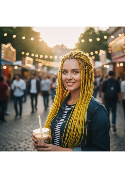 Afrika Örgüsü Ve Rasta İçin Sentetik Saç - Sarı