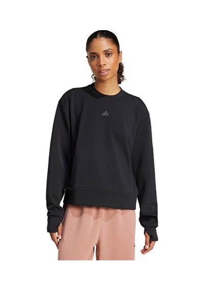 Adidas D4t Knıt Crew Kadın Antrenman Sweatshirts Jp2655 Siyah