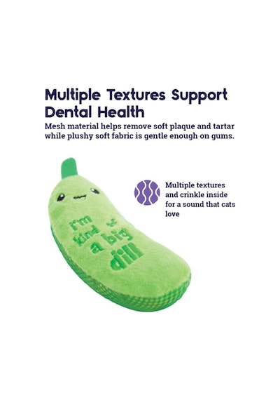 Crunch Pickle Kicker Dental Catnipli Kedi Çiğneme Oyuncağı - Diş Sağlığını Destekleyici