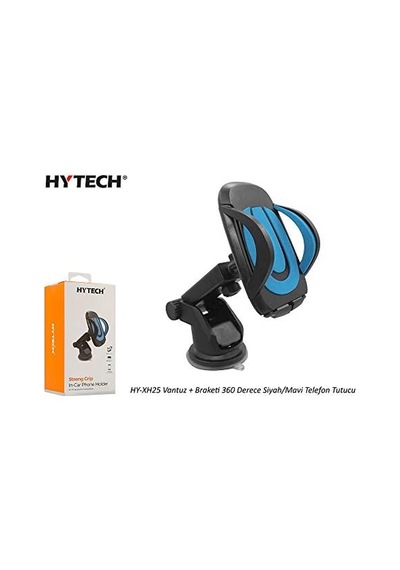 Hy-xh25 Vantuz + Braketi 360 Derece Siyah-mavi Telefon Tutucu