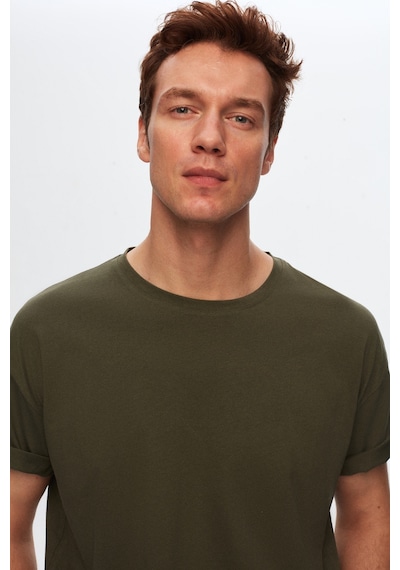 D's Damat Ds Damat Comfort Haki %100 Pamuk T-shirt 6HC14ORT02006 Haki