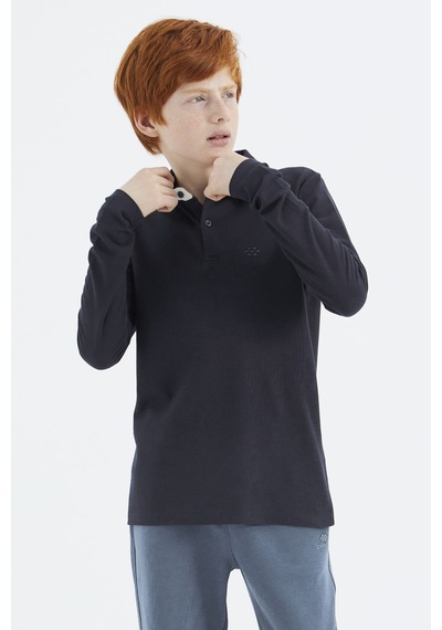 Tommylife Tommy Life Lacivert Polo Yaka Basic Erkek Çocuk T-shirt - 11171 Lacivert