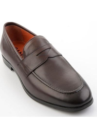 Kahve Hakiki Deri Erkek Loafer Ayakkabı E01648611803 Kahve