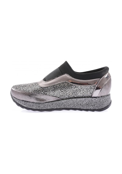 Dgn Akt-03-23y Kadin Kalin Taban Silver Taşli Sneakers Ayakkabi AKT-03-1563-R0626 Gümüş