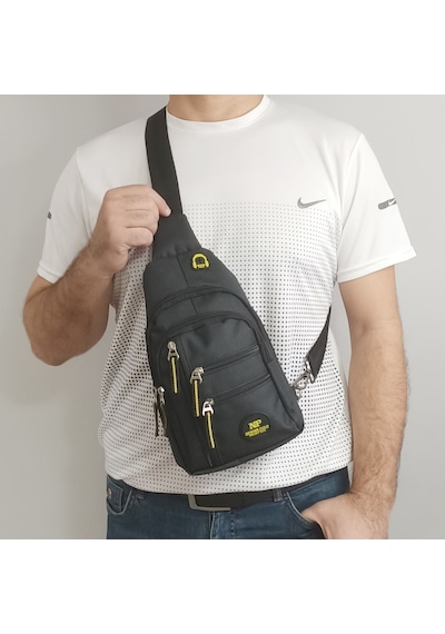 Lederax Çift Taraf Askılı Göğüs Çantası Bodybag LD266 Sarı