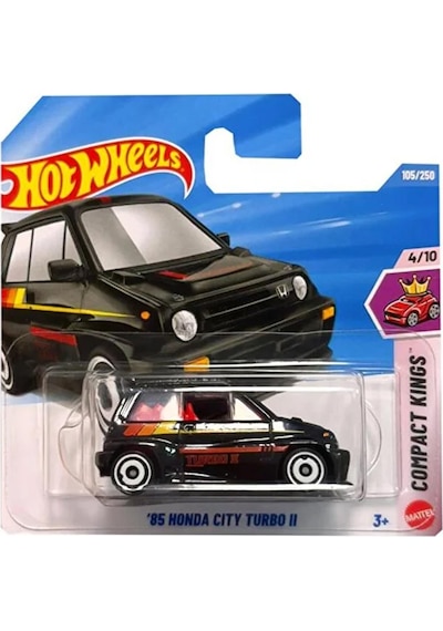 Hot Wheels '85 Honda City Turbo Iı - Compact Kings Özel Seri Metal Oyuncak Araba Siyah
