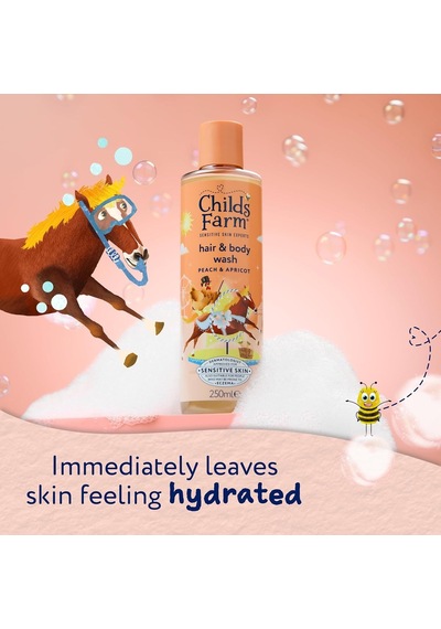 Childs Farm Şeftali ve Kayısı Özlü Çocuk Saç Ve Vücut Şampuanı 250 Ml