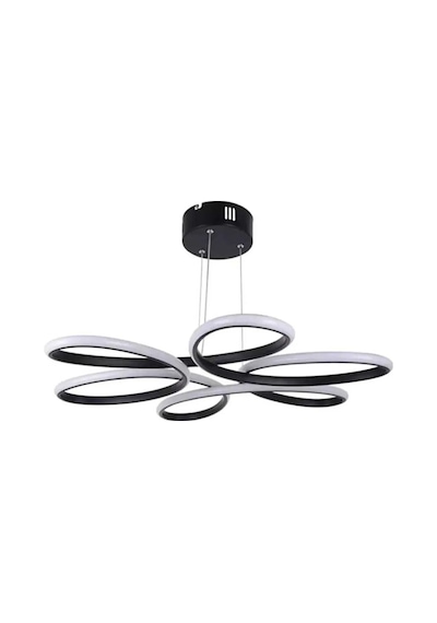 Levent Papatya Model Led Tavan Lambası,modern Aydınlatma Dekoratif Şık Avize 60 Cm Siyah