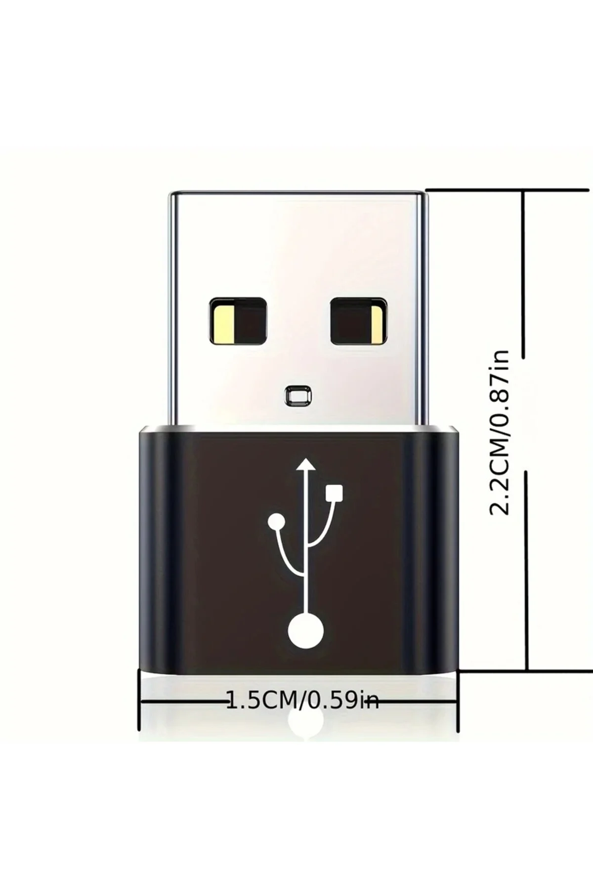 Yeni Nesil Başlık Aparatı Apple Uyumlu  Android Üniversal Çevirici Type-c To Usb Dönüştürücü Otg 2 Adet