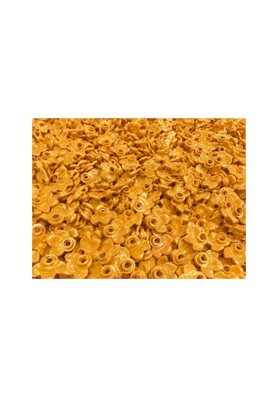 Orjinal Bitki Ağaç Parçaları: Yaprak: Plant Leaves: 100 Adet Altın Sarısı Pearl Gold Yaprak Parçası 32607