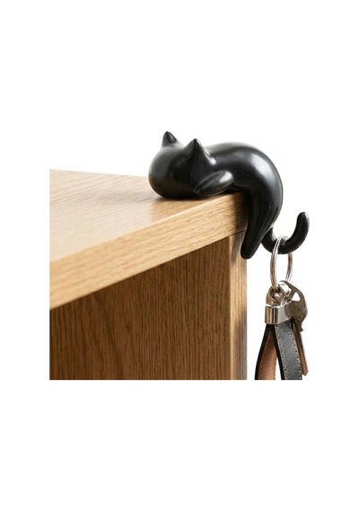 Sunup Sn-29184 Kedi Figürlü Yapışkanlı Köşe Askılık