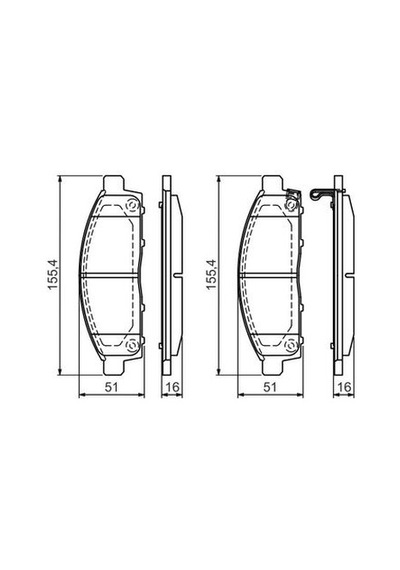 Mitsubishi L200 2.4Di-D 2015-2022 Bosch Ön Balata