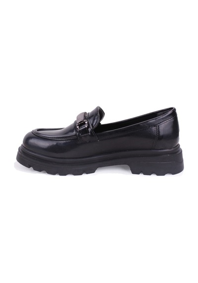 Dagoster Dza07-90849 Siyah Rugan Günlük Loafer Kadın Ayakkabı