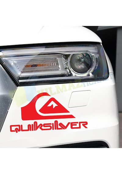 Quiksilver Logo Yazı Oto Sticker Yapıştırma Araba Etiket 2 Adet