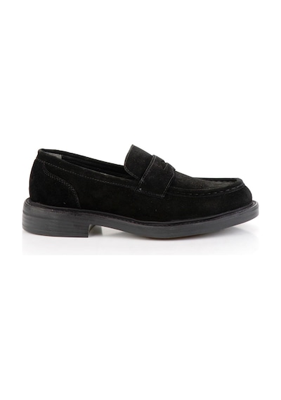 Siyah Hakiki Deri Erkek Loafer Ayakkabı E01905003602 Siyah