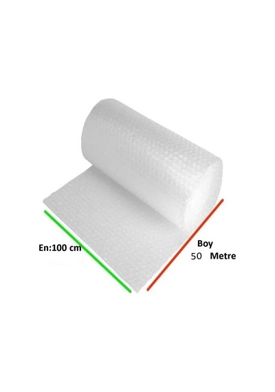 Balonlu Naylon 100cm X 50mt En: 100 Cm, Boy: 50mt. Üç Katlı Eşya Koruma Ambalajı, Pat Pat Diğer