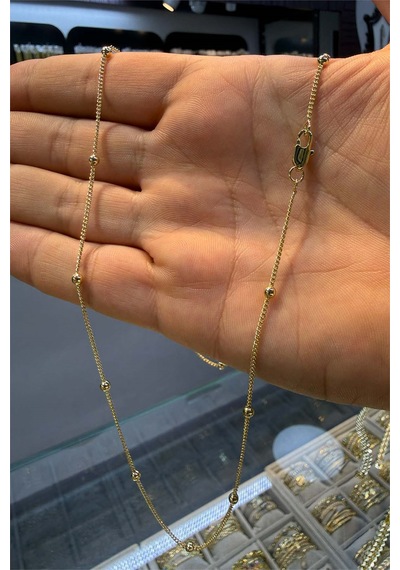 Toplu Zincir 60 Cm Kolye Altın