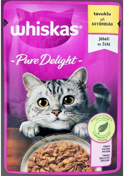 Whiskas Pouch Pure Delight Tavuklu Yetişkin Kedi Yaş Maması 28 X 85 Gr