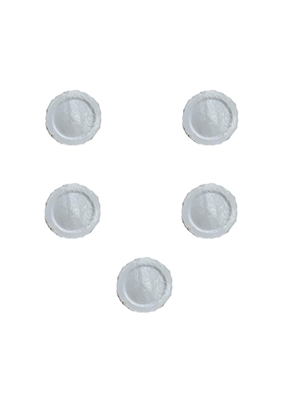 Parti Davet Piknik Doğum Günü Sert Plastik Mika Tabak - Beyaz - 18 Cm. - 6'lı 5 Paket