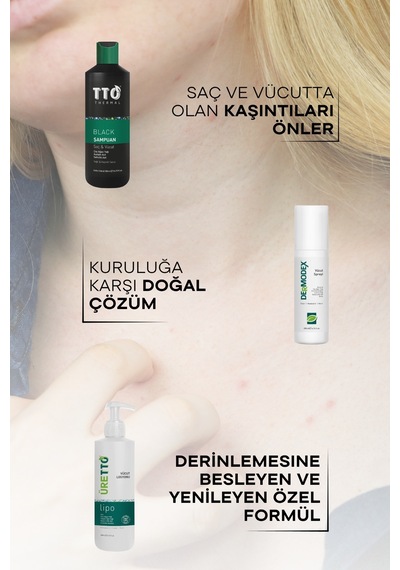 Tto Üretto Lipo Vücut Losyonu 200 ML + Saç ve Vücut Şampuanı 500 ML + Vücut Spreyi 200 ML