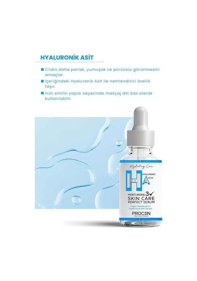 C Vitamini Aydınlatıcı +procsın Yoğun Nemlendirici Hyaluronik Asit Serum 20 Ml